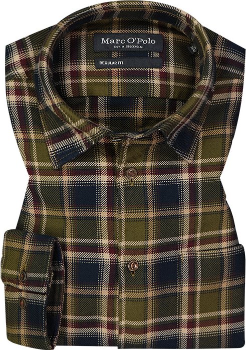 Marc O'Polo Herren Hemd grün kariert