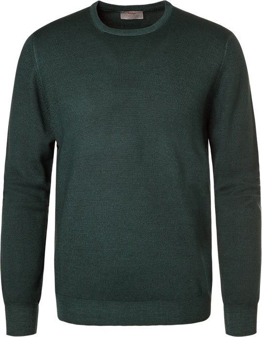 Thumbnail - Gran Sasso Herren Pullover grün unifarben