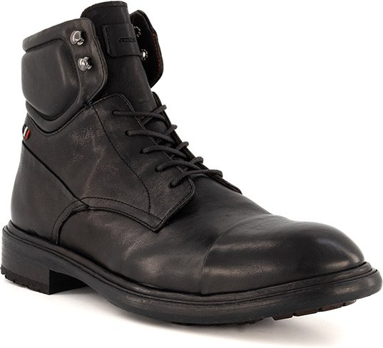 Thumbnail - rosso e nero Herren Schnürboots schwarz Glattleder