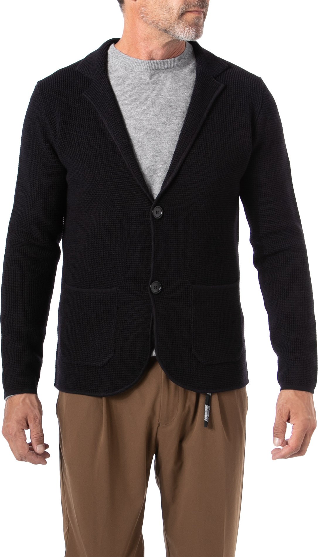 JUVIA Herren Strick-Sakko blau