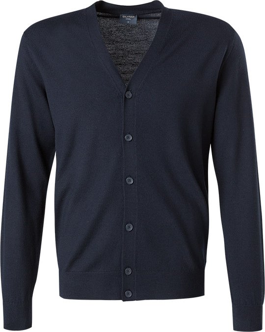 Thumbnail - OLYMP Herren Cardigan blau unifarben