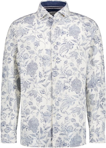 FIL NOIR Herren Hemd blau geblümt