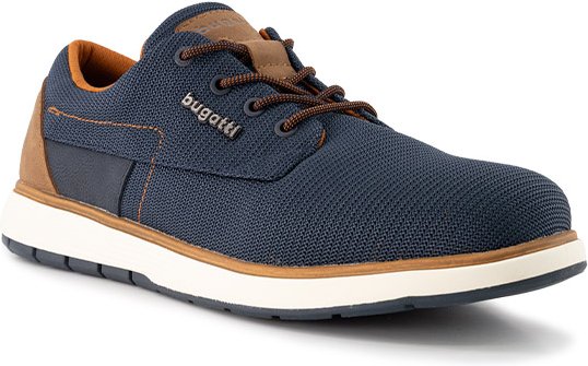 bugatti Herren Schnürschuhe blau Synthetik