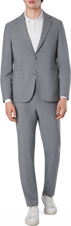 BOSS Black Herren Anzug grau Slim Fit