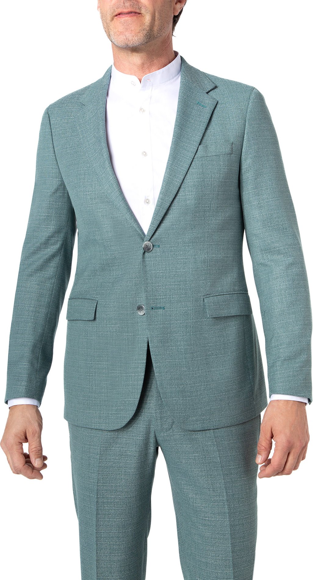 Strellson Herren Sakkos/Blazer grün meliert Slim Fit