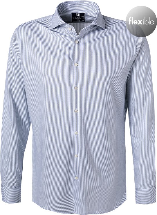 DESOTO Herren Hemd blau gestreift