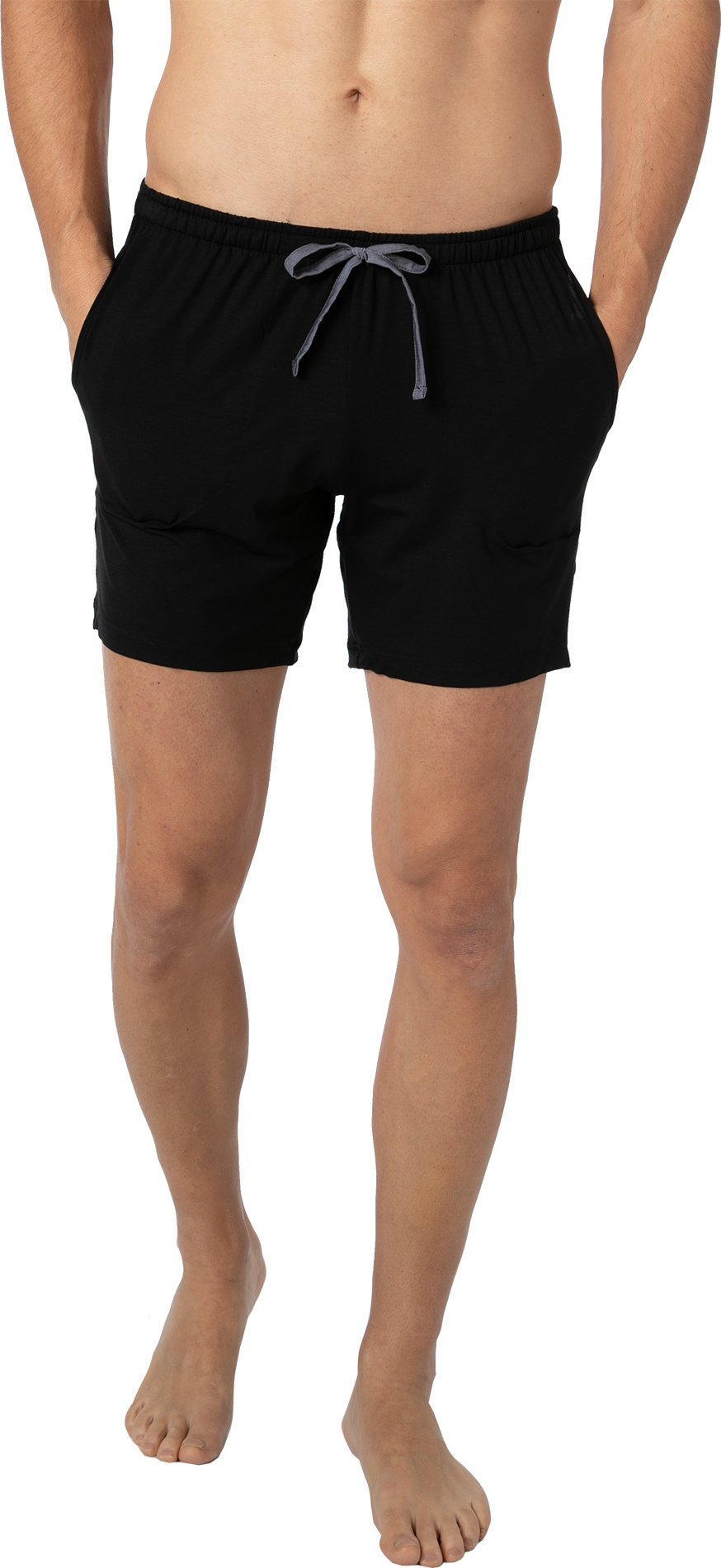 Thumbnail - Novila Herren Pants schwarz Jersey-Baumwolle unifarben