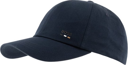 BOSS Black Herren Cap blau Baumwolle & Mix