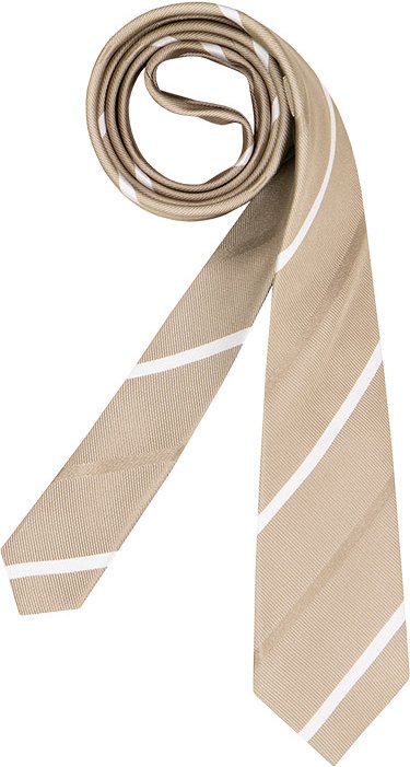 OLYMP Herren Krawatte beige College-Streifen