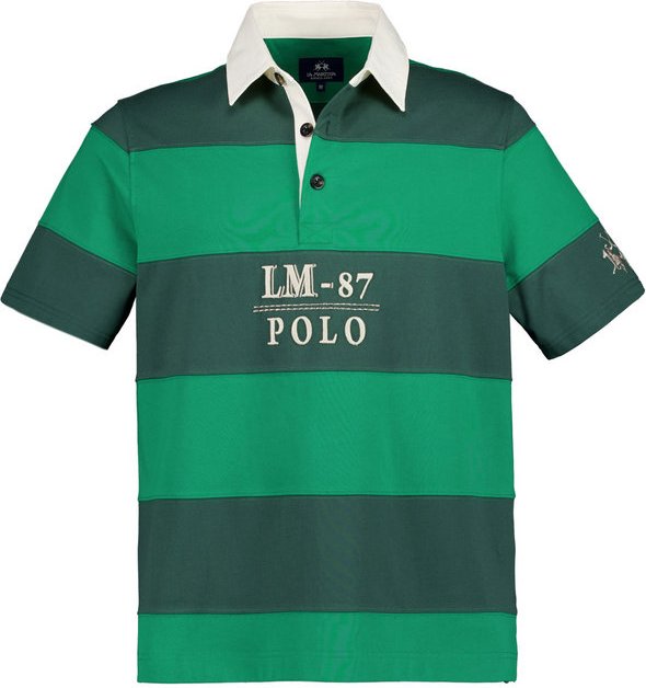 LA MARTINA Herren Polo-Shirt grün gestreift