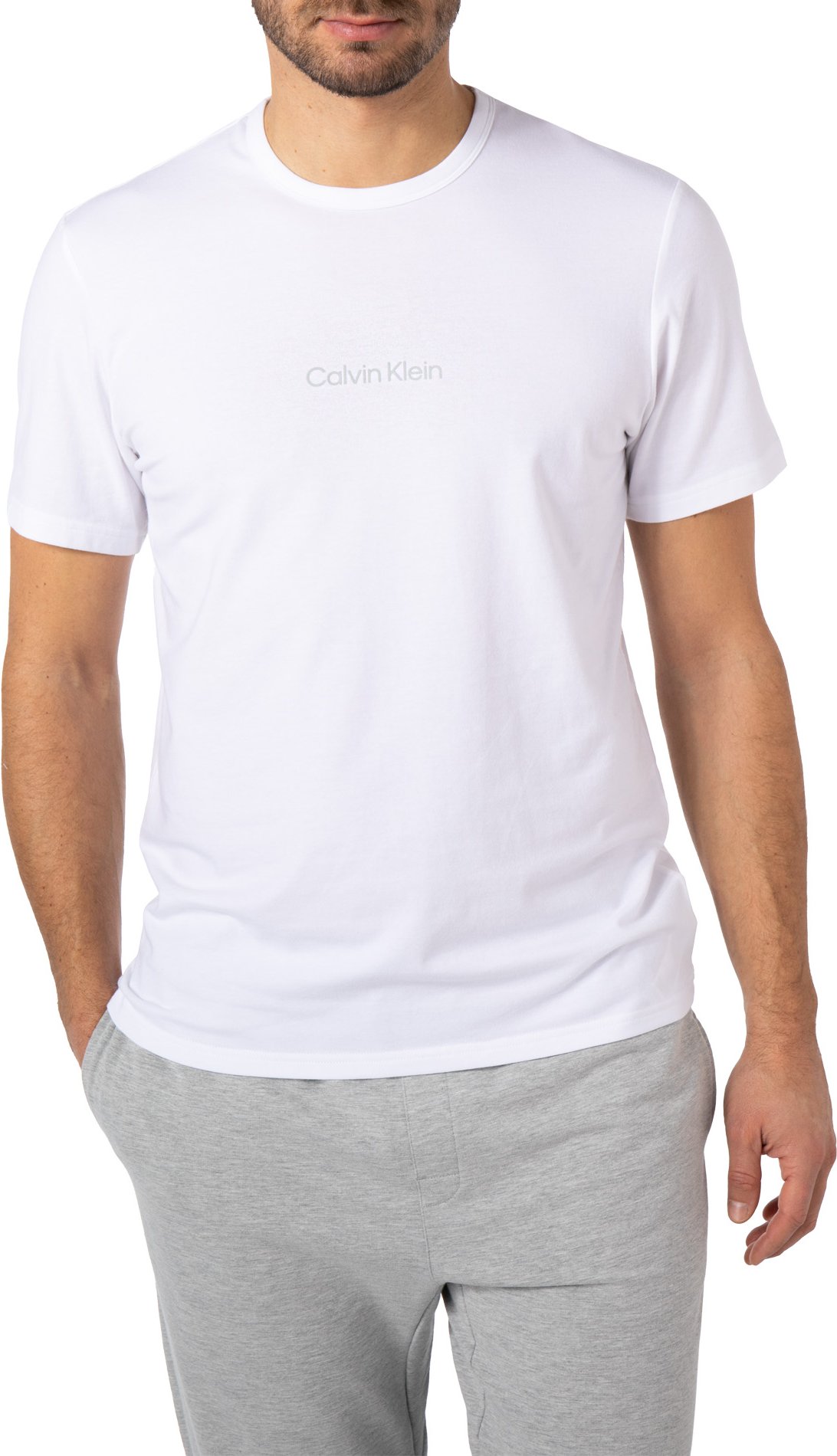 Thumbnail - Calvin Klein Underwear Herren T-Shirt weiß Jersey-Baumwolle unifarben