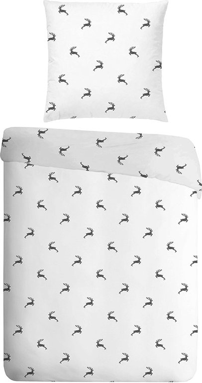 Landherzl Herren Bettwäsche weiß Baumwolle & Mix Gemustert