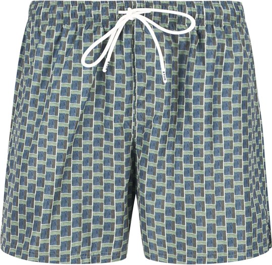 ETON Herren Bademoden grün Mikrofaser Gemustert,Mit Prints