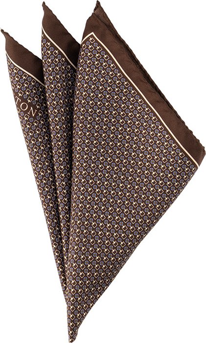 ETON Herren Einstecktuch braun gemustert