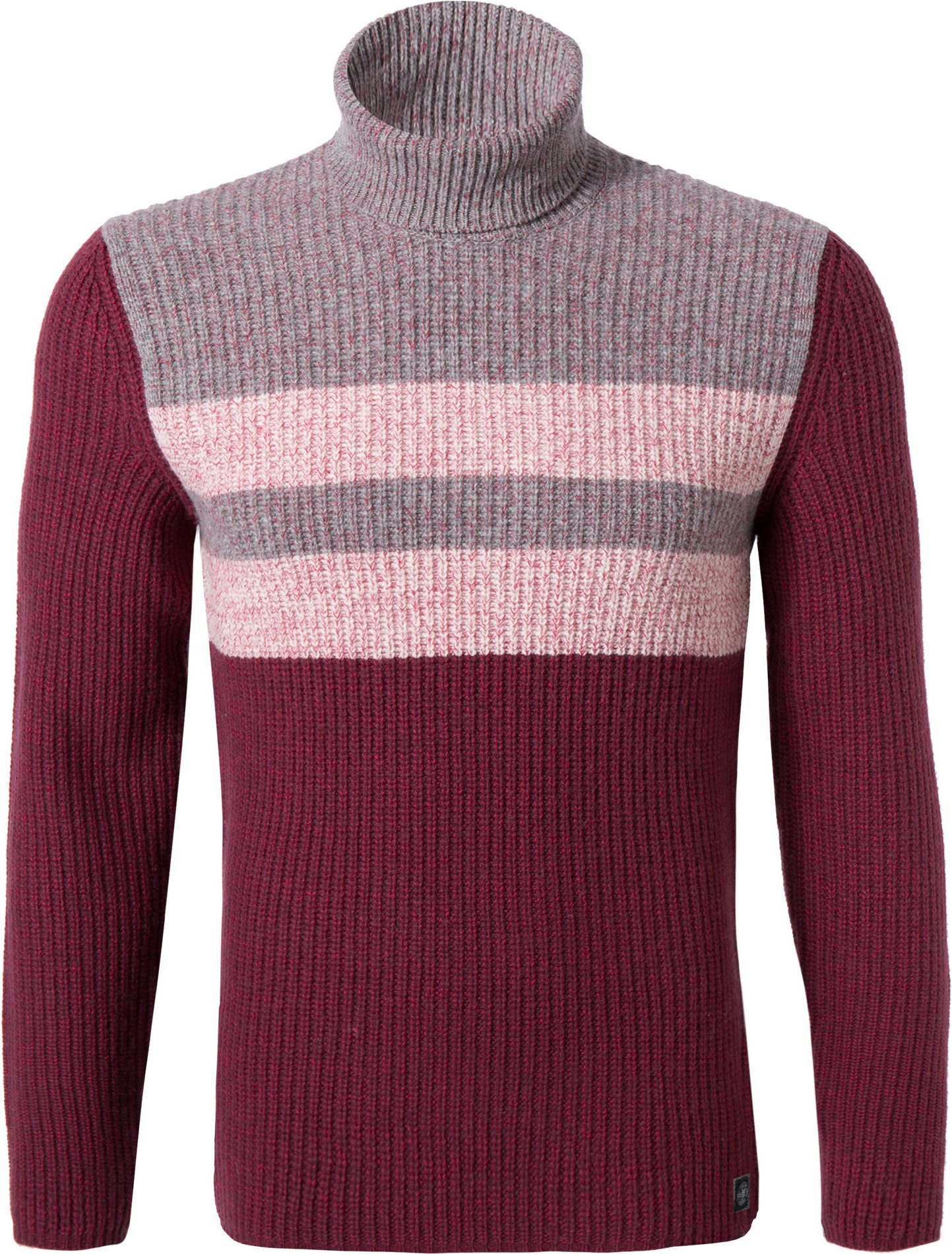 Thumbnail - Marc O'Polo Herren Rollkragenpullover rot Gestreift