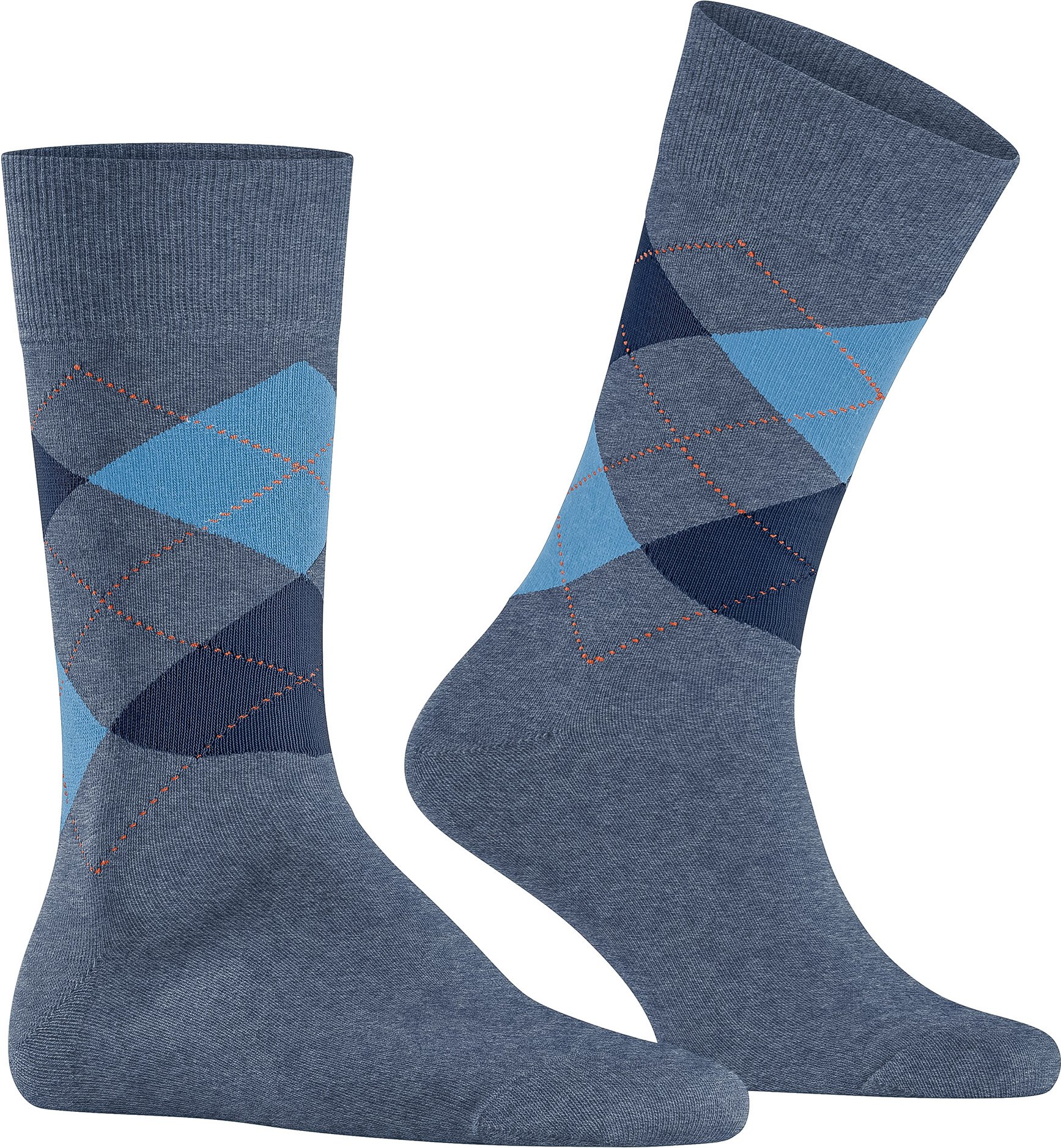 Burlington Herren Socken blau Baumwolle & Mix Gemustert