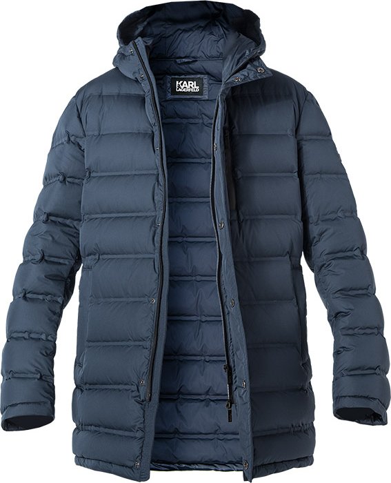 Thumbnail - KARL LAGERFELD Herren Daunenjacke blau unifarben