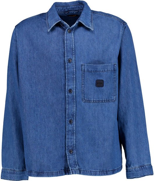 BOSS Orange Herren Jeanshemd blau