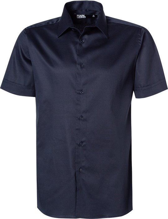 KARL LAGERFELD Herren Kurzarmhemd blau