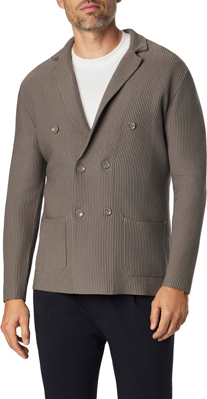 BOGGI MILANO Herren Strick-Sakko grau