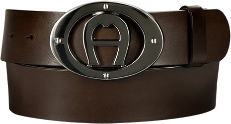 AIGNER Herren Gürtel braun Glattleder