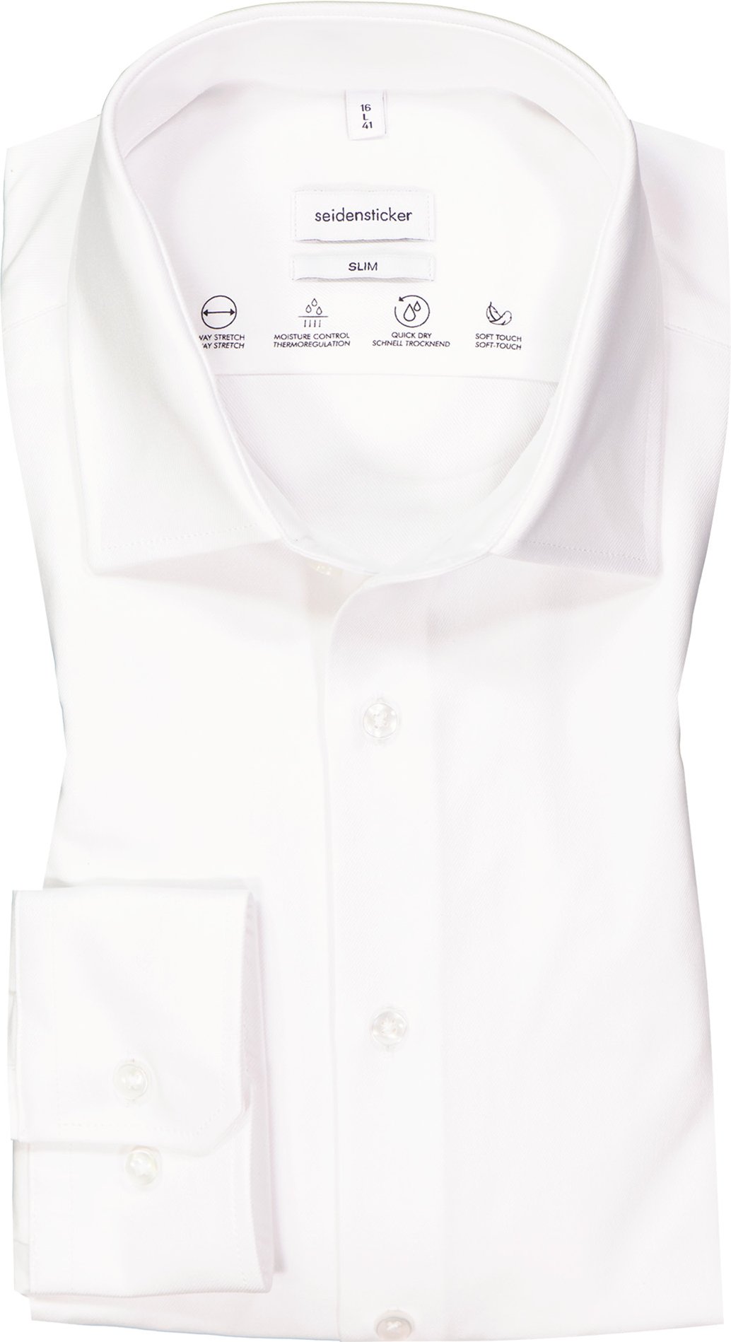 Seidensticker Herren Hemd weiß Slim Fit