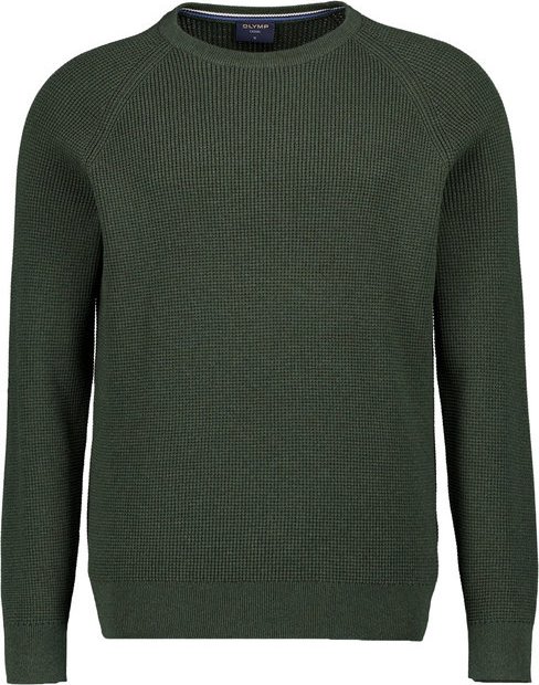 OLYMP Herren Pullover grün unifarben