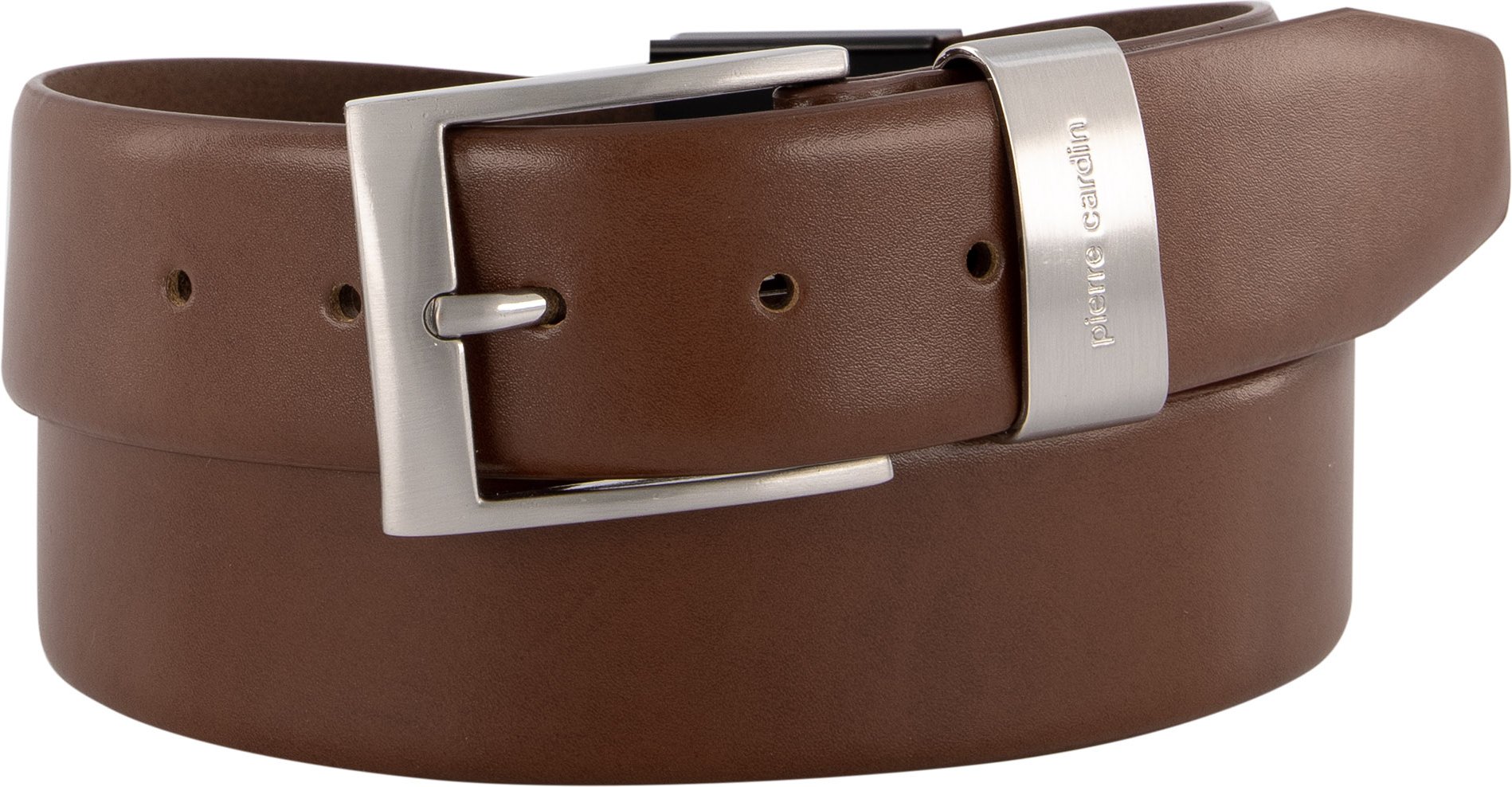 Pierre Cardin Herren Gürtel braun Glattleder