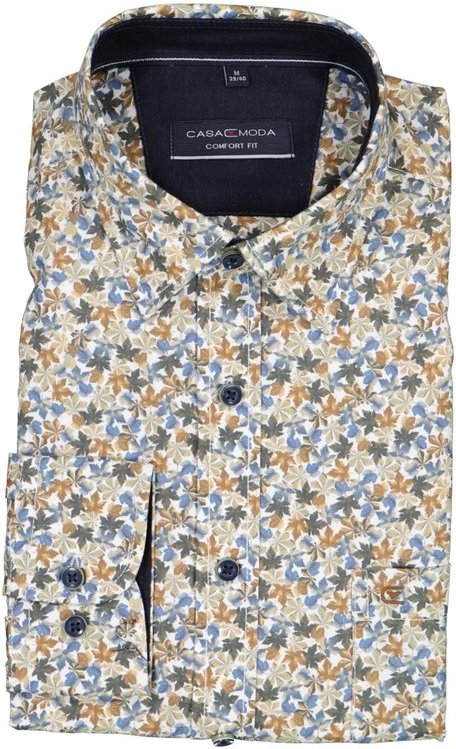 Thumbnail - CasaModa Herren Hemd blau gemustert Comfort Fit