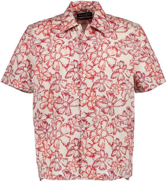 Thumbnail - Marc O'Polo Herren Kurzarmhemd grau geblümt