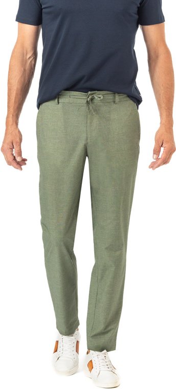 BOSS Black Herren Hose grün meliert Slim Fit