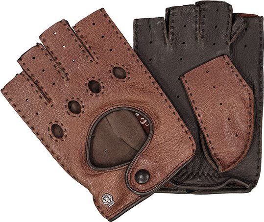 Roeckl Herren Autofahrer-Handschuhe braun Hirschleder