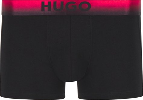 Thumbnail - HUGO Herren Trunks schwarz Baumwolle & Mix unifarben