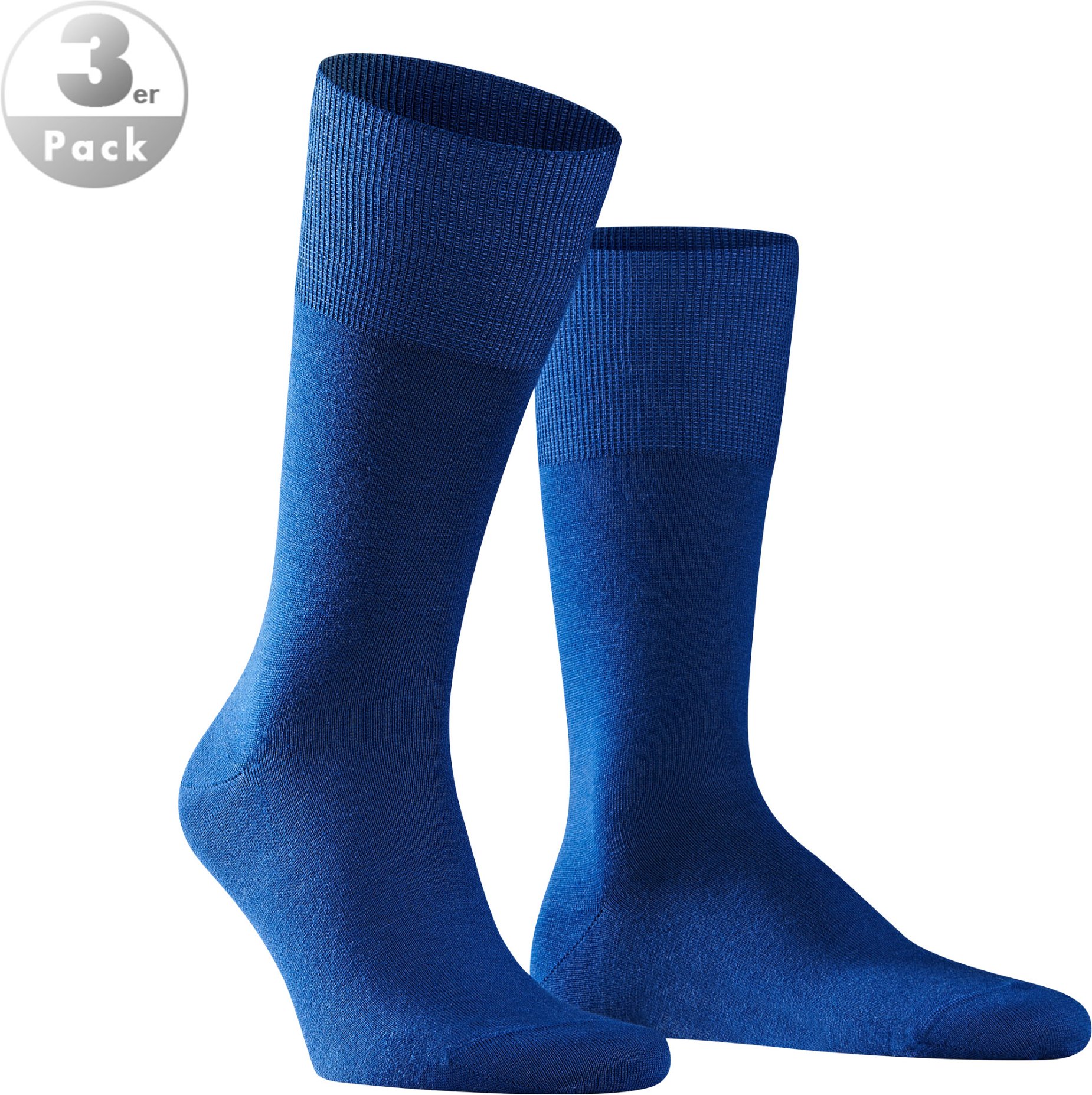 Falke Herren Socken blau Merinowolle unifarben