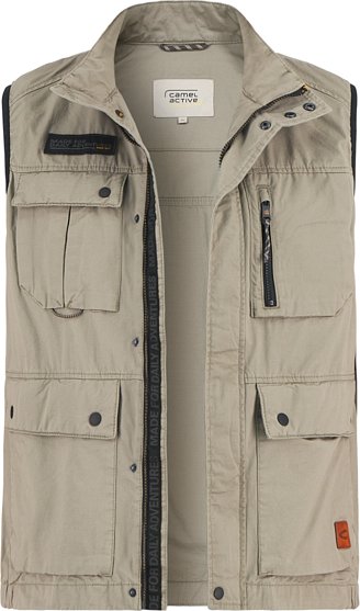 Thumbnail - camel active Herren Weste beige unifarben