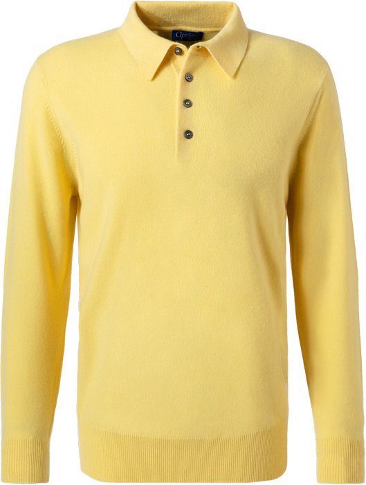Thumbnail - Cipriani Herren Pullover gelb unifarben