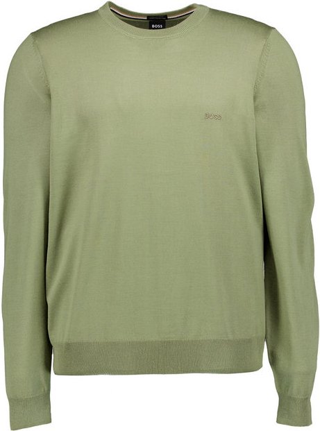 BOSS Black Herren Pullover grün unifarben