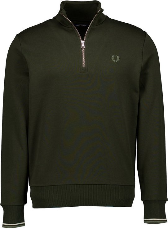 Thumbnail - Fred Perry Herren Sweatshirt grün unifarben