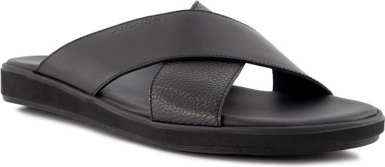 AIGNER Herren Pantoletten schwarz Glattleder