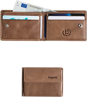 Thumbnail - bugatti Herren Geldbörse braun Leder