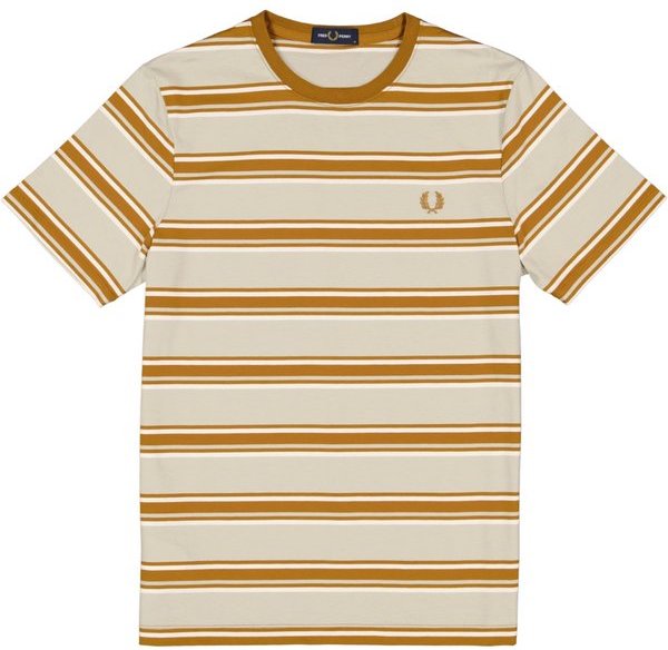 Fred Perry Herren T-Shirt braun gestreift