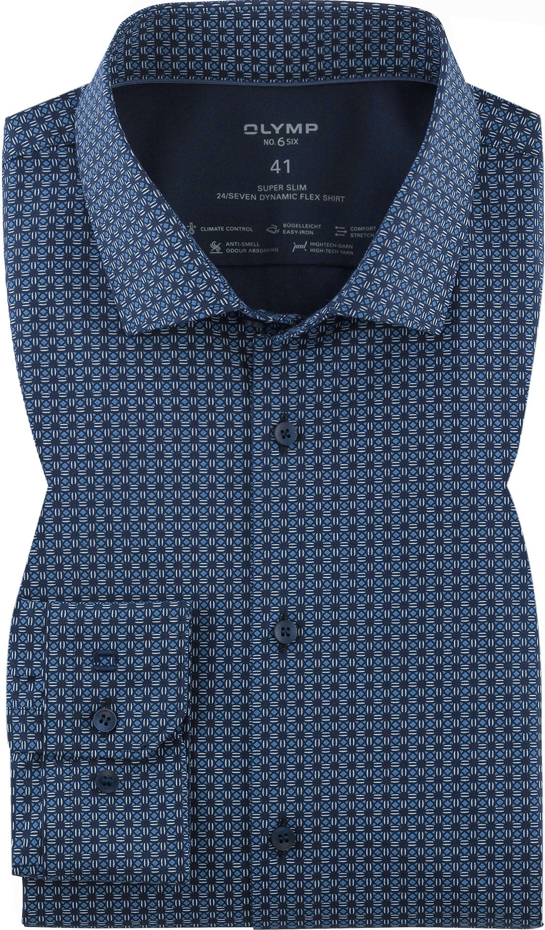 OLYMP Herren Hemd blau Slim Fit