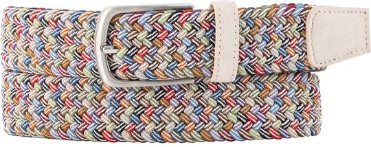 Lindenmann Herren Gürtel blau,multicolor Textil