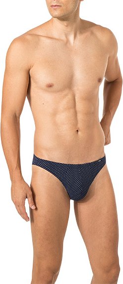 Thumbnail - HOM Herren Slip blau Mikrofaser/Funktion Gemustert