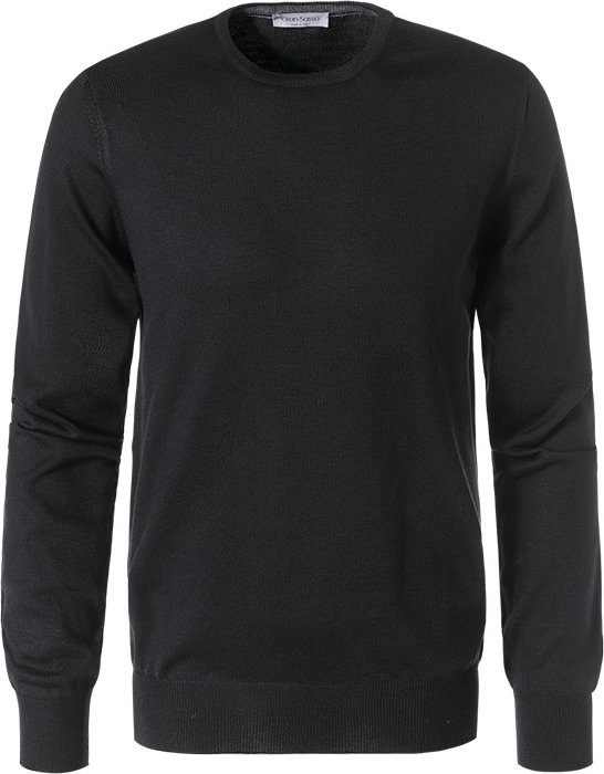 Thumbnail - Gran Sasso Herren Pullover schwarz unifarben