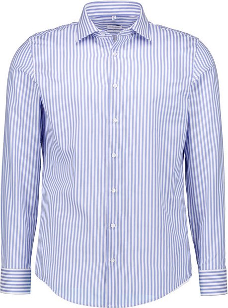 Seidensticker Herren Hemd blau gestreift Slim Fit