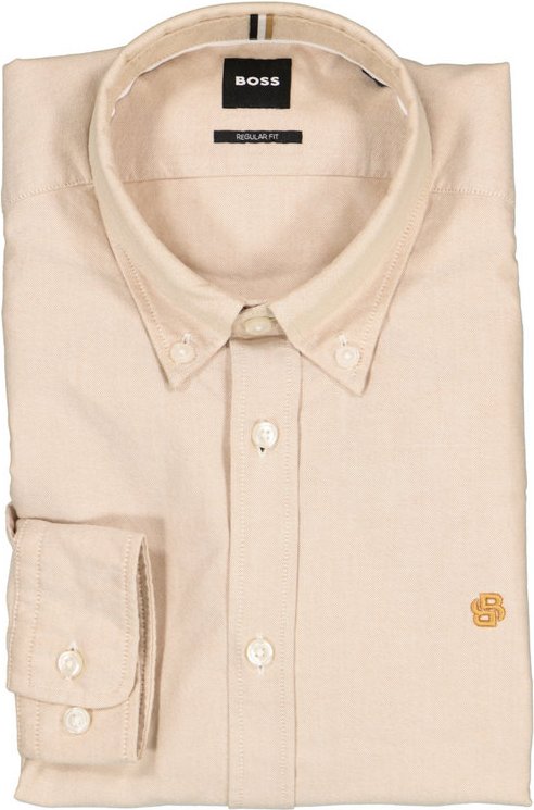 BOSS Black Herren Hemd beige
