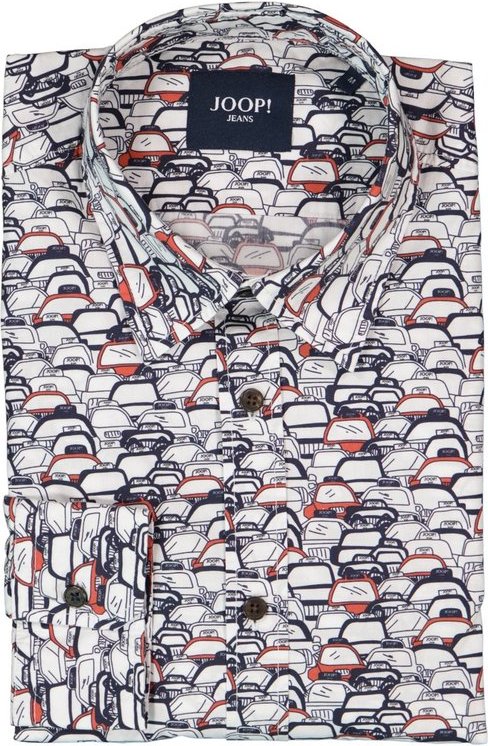JOOP! Herren Hemd rot gemustert