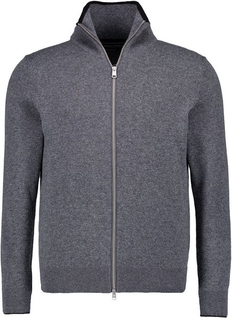 Thumbnail - Marc O'Polo Herren Cardigan grau unifarben