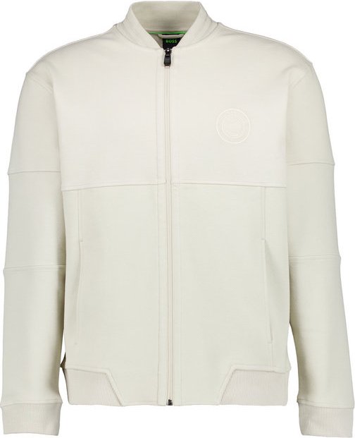 BOSS Green Herren Sweatjacke beige unifarben